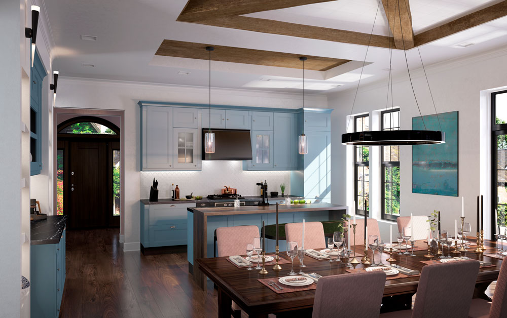 Кухня Эрика в голубом