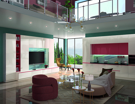 Бежевая кухня в Клину