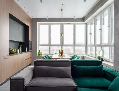 Коричневая кухня в Клину