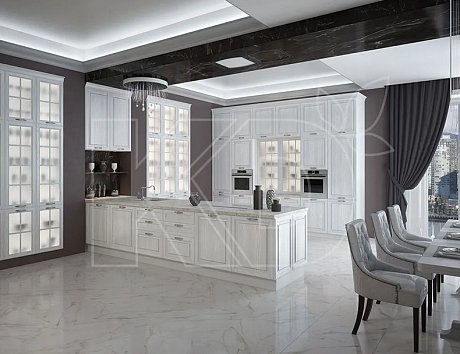 Гарнитур для кухни из массива в магазине