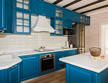 Синяя кухня в Твери