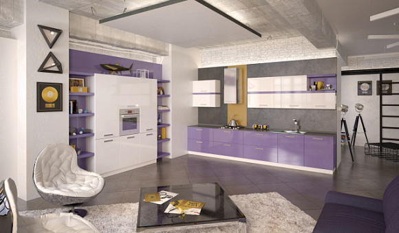 Фиолетовая кухня в Ярославле