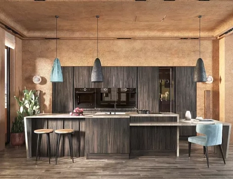 Коричневая кухня в Анапе