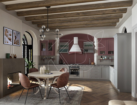 дизайн классической белой кухни