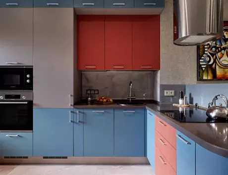 Серая кухня в Клину