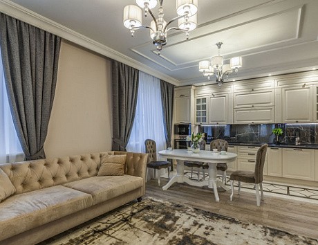 Светлая кухня в Екатеринбурге