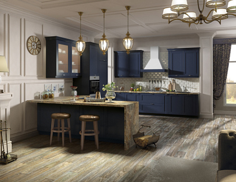 Синяя кухня в Санкт-Петербурге