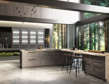 Коричневая кухня в Санкт-Петербурге