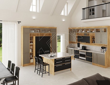 яркая кухня в классическом стиле