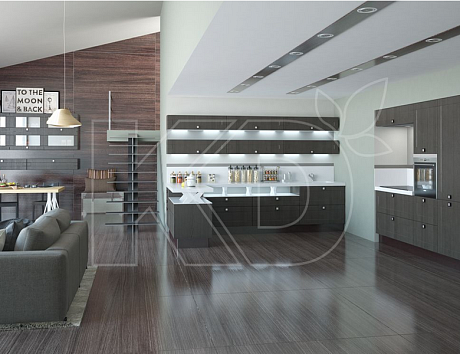 Черная кухня в стиле модерн