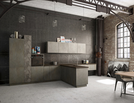 Коричневая кухня в Новосибирске