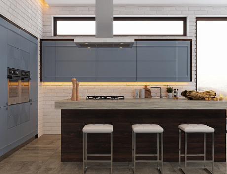 Синяя кухня в Твери