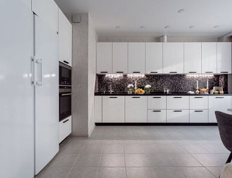 Белый дизайн кухни